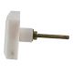 White Square Marble Stone Cabinet Knobs